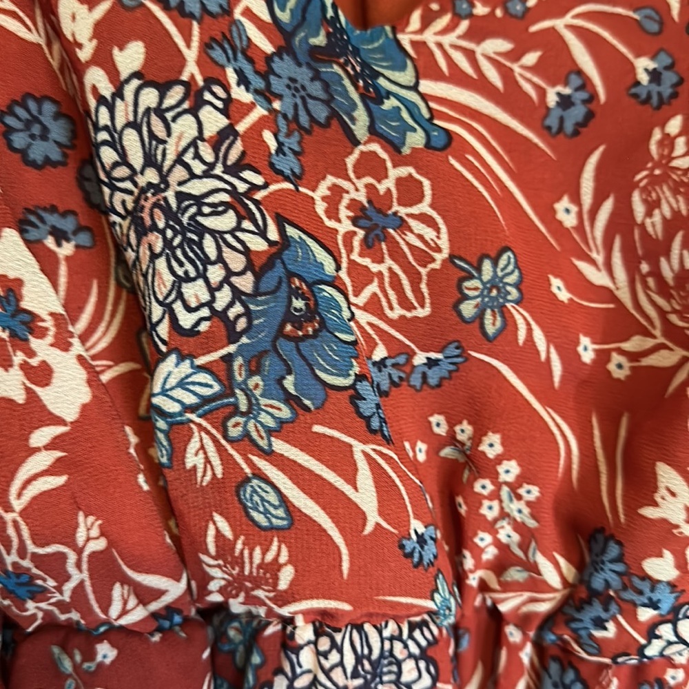 Gabriella bohemian tie detail rust maxi dress​ - Picture 7 of 7